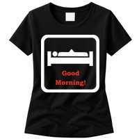 Good Morning Wood Funny Adult Humor Womens T-Shirt