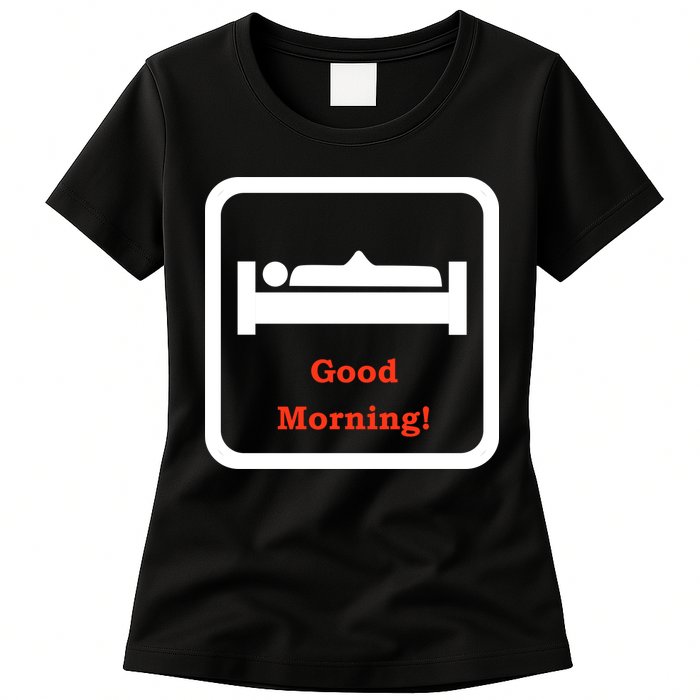 Good Morning Wood Funny Adult Humor Womens T-Shirt