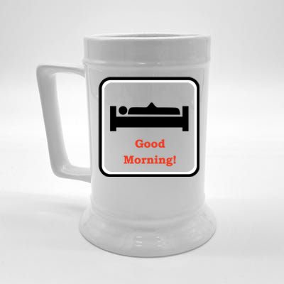 Good Morning Wood Funny Adult Humor Beer Stein