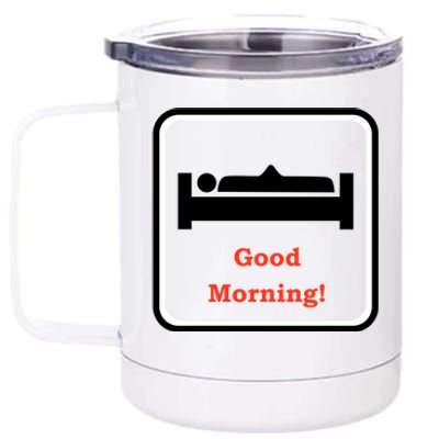 Good Morning Wood Funny Adult Humor 12 oz Stainless Steel Tumbler Cup