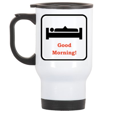 Good Morning Wood Funny Adult Humor Stainless Steel Travel Mug