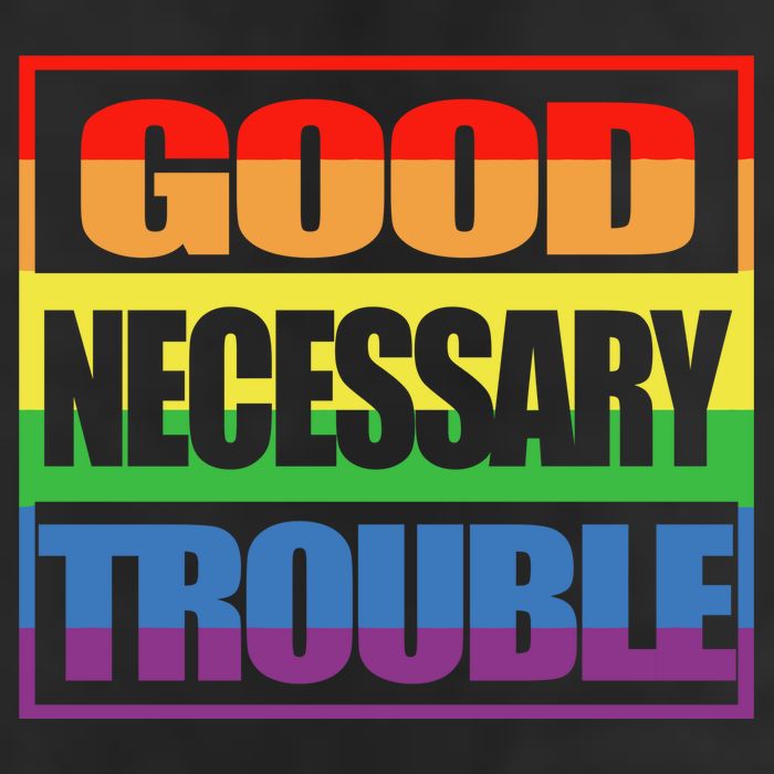 Good Necessary Trouble Rainbow Cool Comfort Performance Bucket Hat