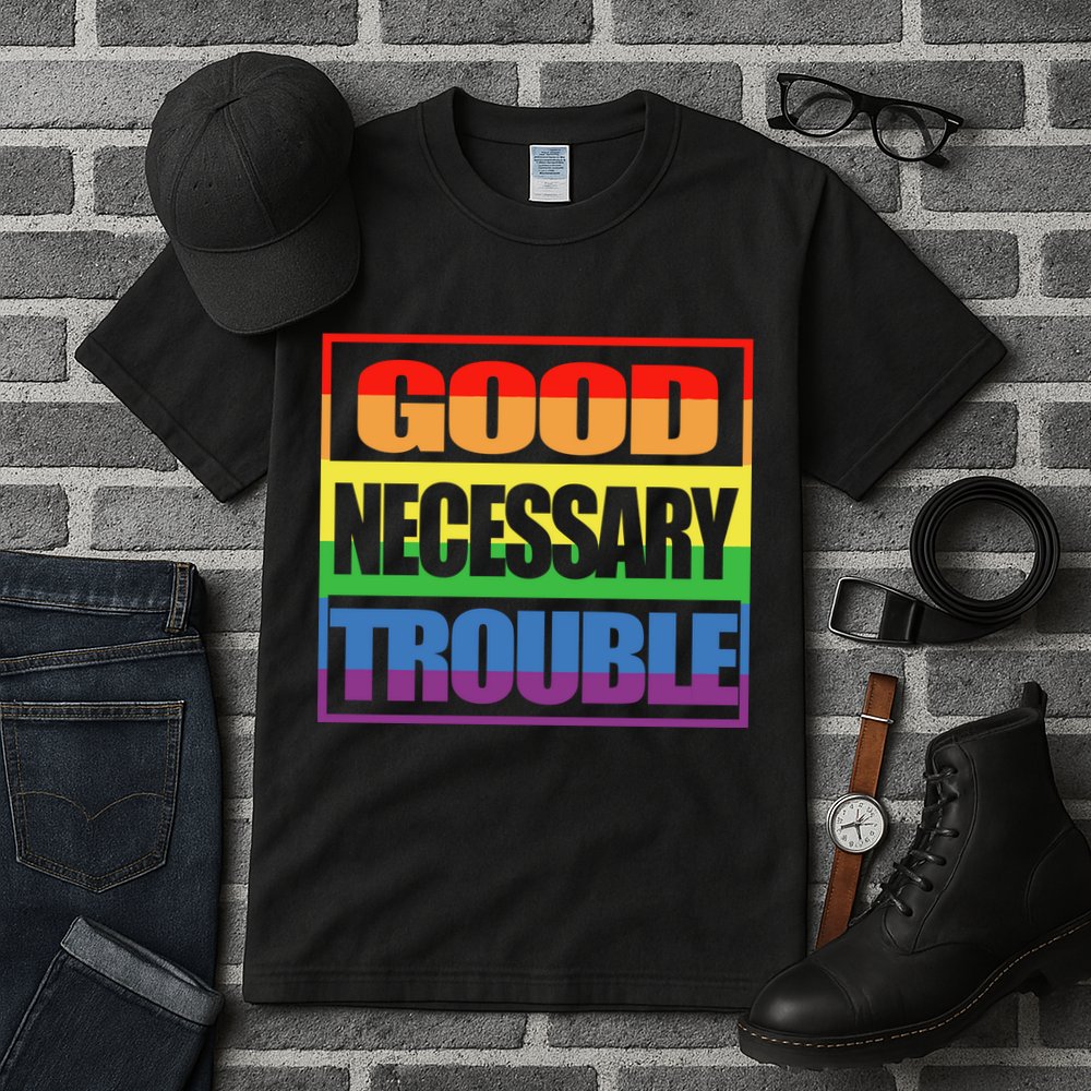 Good Necessary Trouble Rainbow Tall T-Shirt