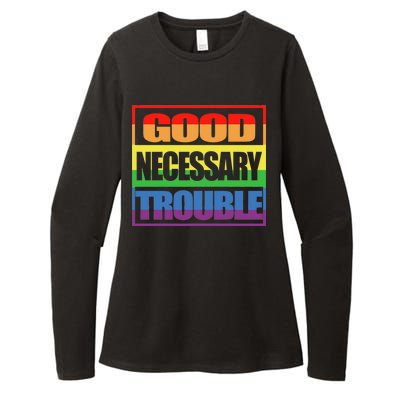 Good Necessary Trouble Rainbow Womens CVC Long Sleeve Shirt