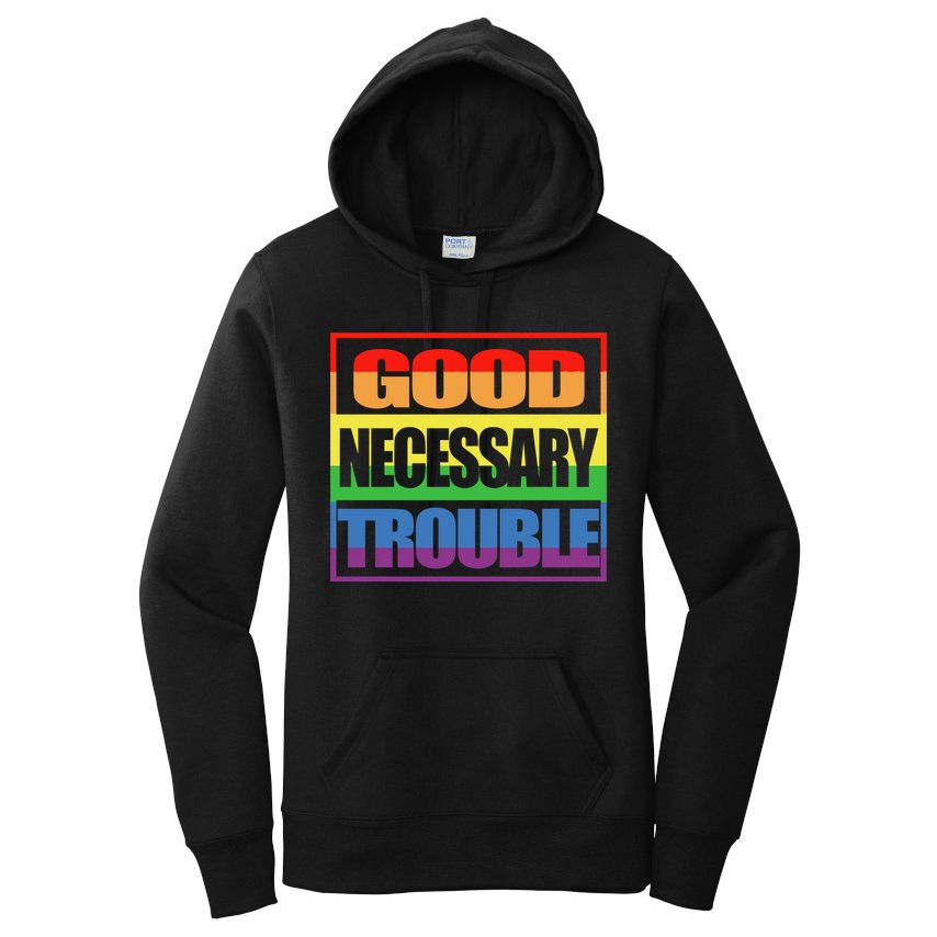 Good Necessary Trouble Rainbow Women's Pullover Hoodie