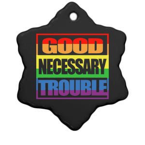 Good Necessary Trouble Rainbow Ceramic Star Ornament