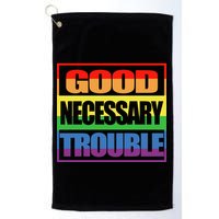 Good Necessary Trouble Rainbow Golf Towel