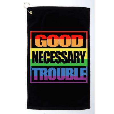 Good Necessary Trouble Rainbow Platinum Collection Golf Towel