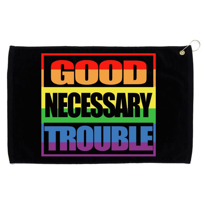 Good Necessary Trouble Rainbow Grommeted Golf Towel