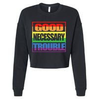 Good Necessary Trouble Rainbow Cropped Pullover Crew
