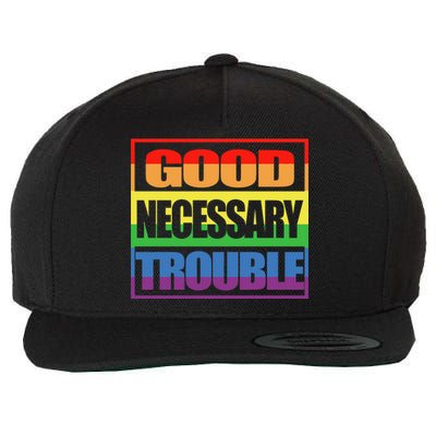 Good Necessary Trouble Rainbow Wool Snapback Cap