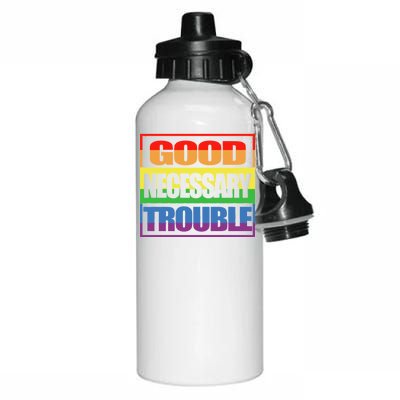 Good Necessary Trouble Rainbow Aluminum Water Bottle 