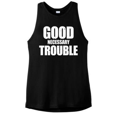 Good Necessary Trouble RIP John Lewis Quote Ladies PosiCharge Tri-Blend Wicking Tank