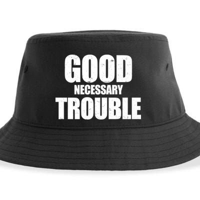 Good Necessary Trouble RIP John Lewis Quote Sustainable Bucket Hat