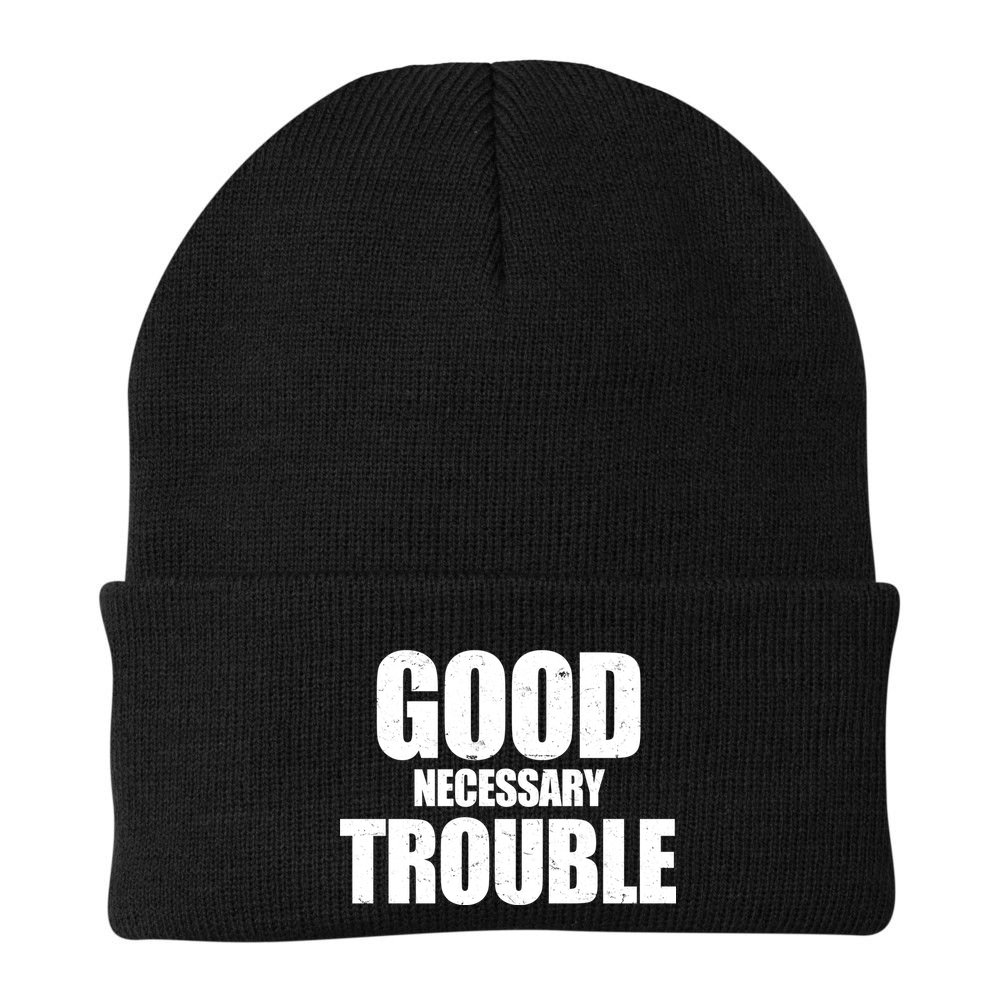 Good Necessary Trouble RIP John Lewis Quote Beanie