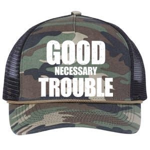 Good Necessary Trouble RIP John Lewis Quote Retro Rope Trucker Hat Cap