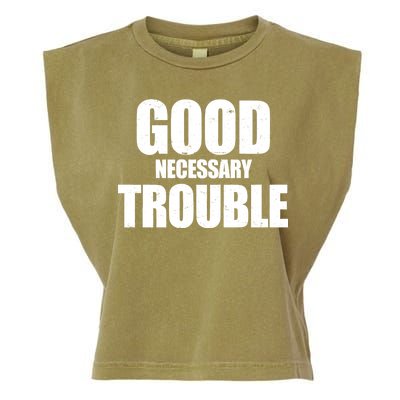 Good Necessary Trouble RIP John Lewis Quote Garment-Dyed Women's Muscle Tee