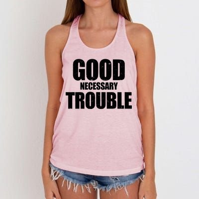 Good Necessary Trouble RIP John Lewis Quote Women's Knotted Racerback Tank