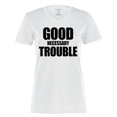 Good Necessary Trouble RIP John Lewis Quote Women's Momentum V-Neck T-Shirt