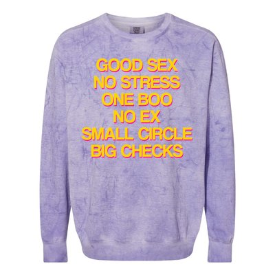 Good Sex No Stress Big Checks Colorblast Crewneck Sweatshirt