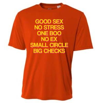 Good Sex No Stress Big Checks Cooling Performance Crew T-Shirt