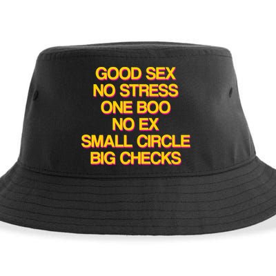 Good Sex No Stress Big Checks Sustainable Bucket Hat