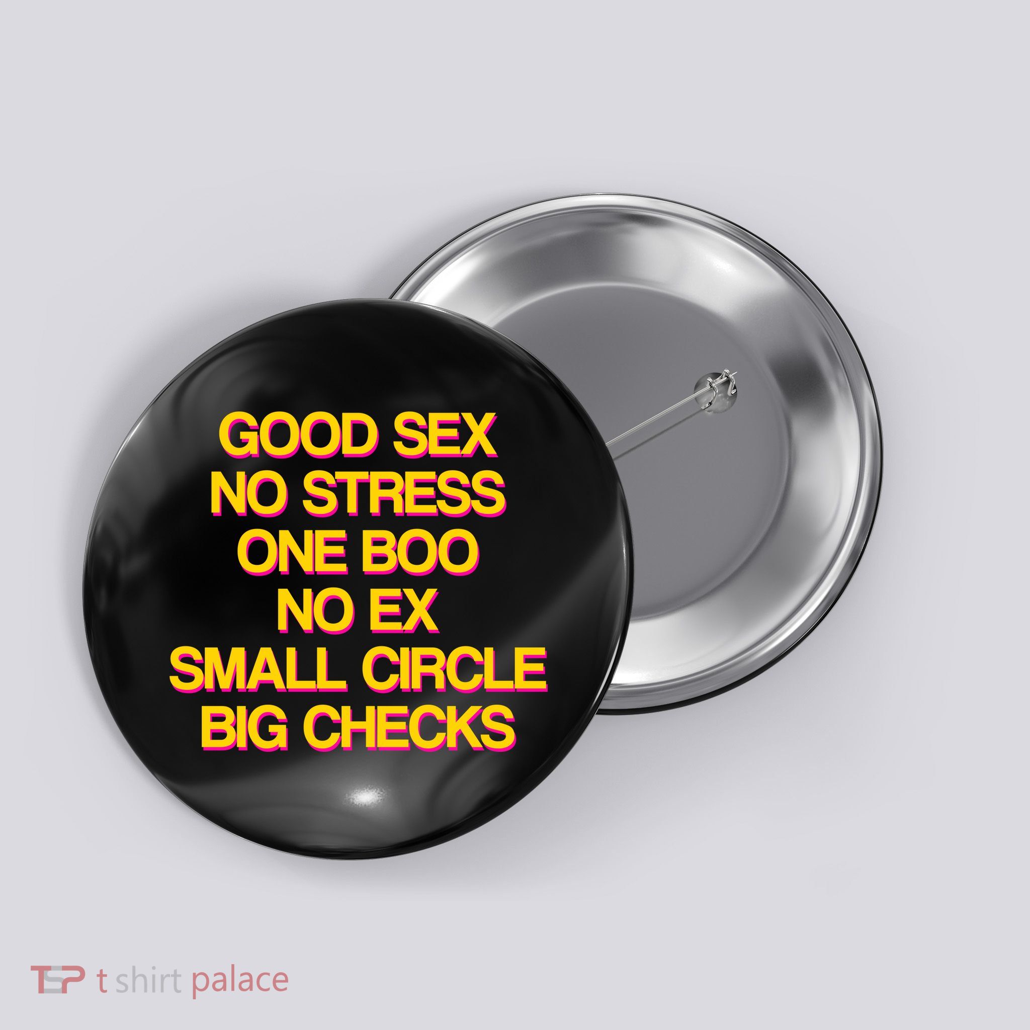 Good Sex No Stress Big Checks Button