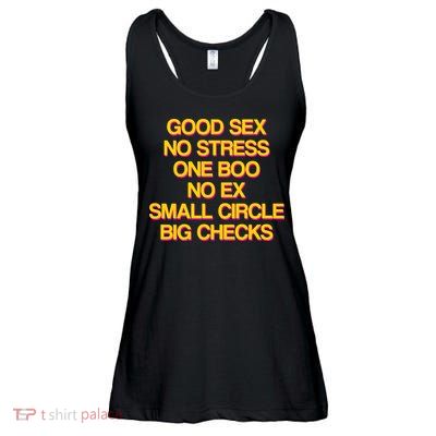 Good Sex No Stress Big Checks Ladies Essential Flowy Tank