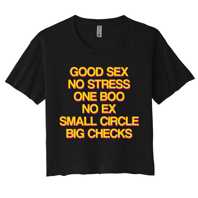 Good Sex No Stress Big Checks Crop Top