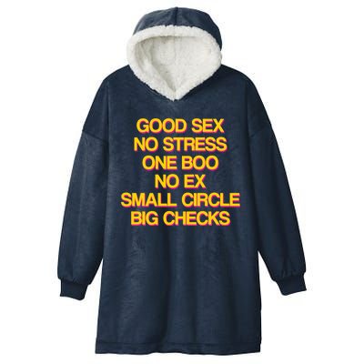 Good Sex No Stress Big Checks Hooded Wearable Blanket