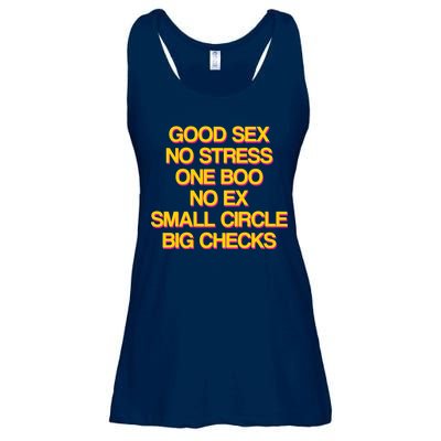 Good Sex No Stress Big Checks Ladies Essential Flowy Tank