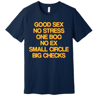 Good Sex No Stress Big Checks Premium T-Shirt