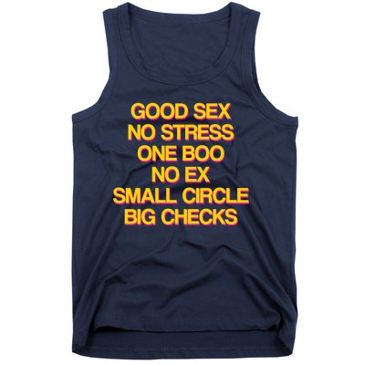 Good Sex No Stress Big Checks Tank Top