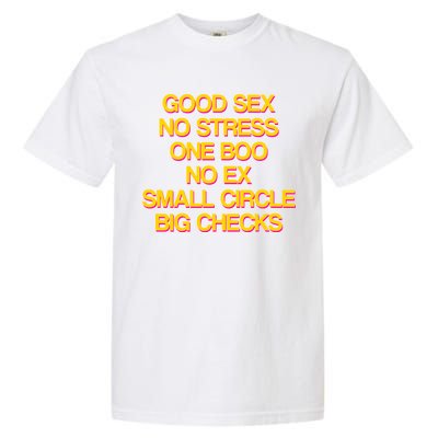 Good Sex No Stress Big Checks Garment-Dyed Heavyweight T-Shirt