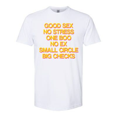 Good Sex No Stress Big Checks Softstyle CVC T-Shirt