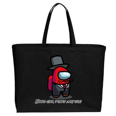 Good Sir Throu Art Sus Imposter Cotton Canvas Jumbo Tote