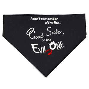 Good Sister Or The Evil Sister USA-Made Doggie Bandana