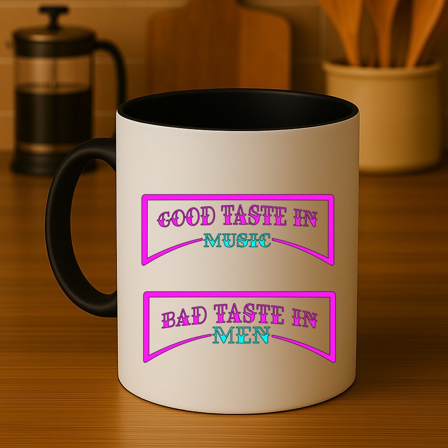 Good Taste In Music Bad Taste In Men Mug