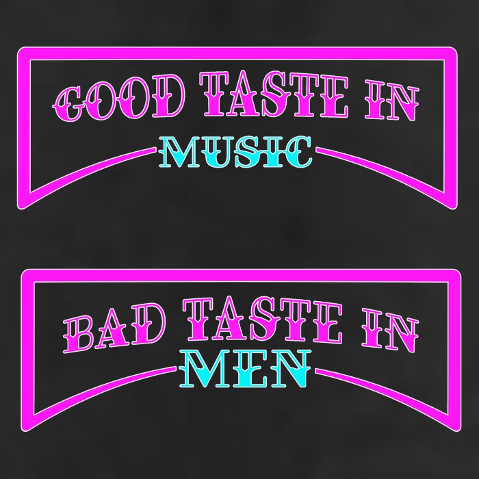 Good Taste In Music Bad Taste In Men Golf Towel
