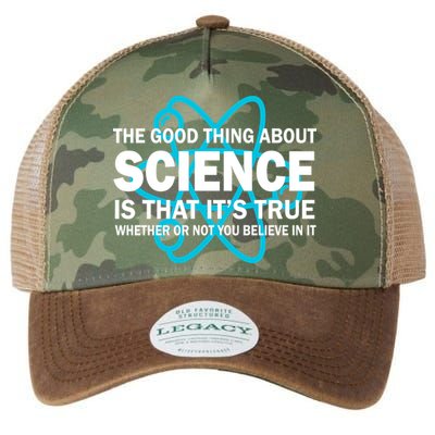 Good Thing About Science Is That It's True Legacy Tie Dye Trucker Hat