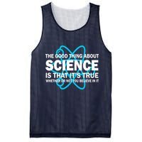 Good Thing About Science Is That It's True Mesh Reversible Basketball Jersey Tank