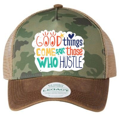 Good Things Come For Those Who Hustle Legacy Tie Dye Trucker Hat