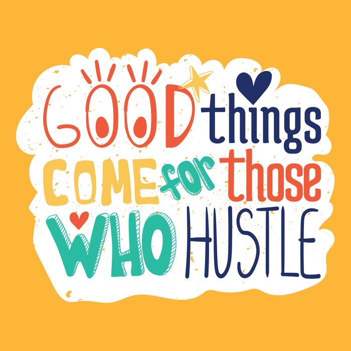 Good Things Come For Those Who Hustle Pom Pom 12in Knit Beanie