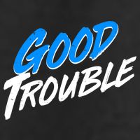 Good Trouble John Lewis Tribute Brush Stroke 7 Panel Mesh Trucker Snapback Hat
