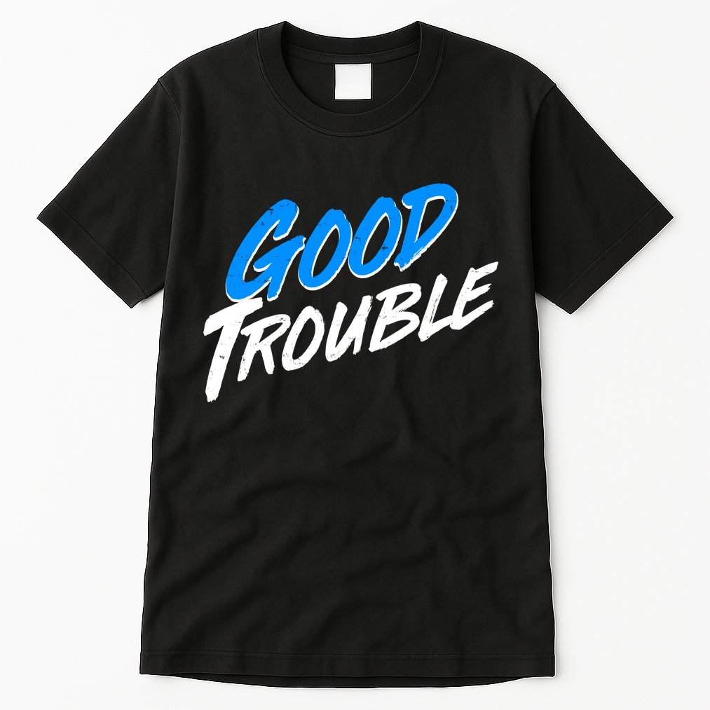 Good Trouble John Lewis Tribute Brush Stroke Tall T-Shirt