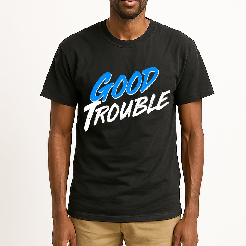 Good Trouble John Lewis Tribute Brush Stroke Tall T-Shirt
