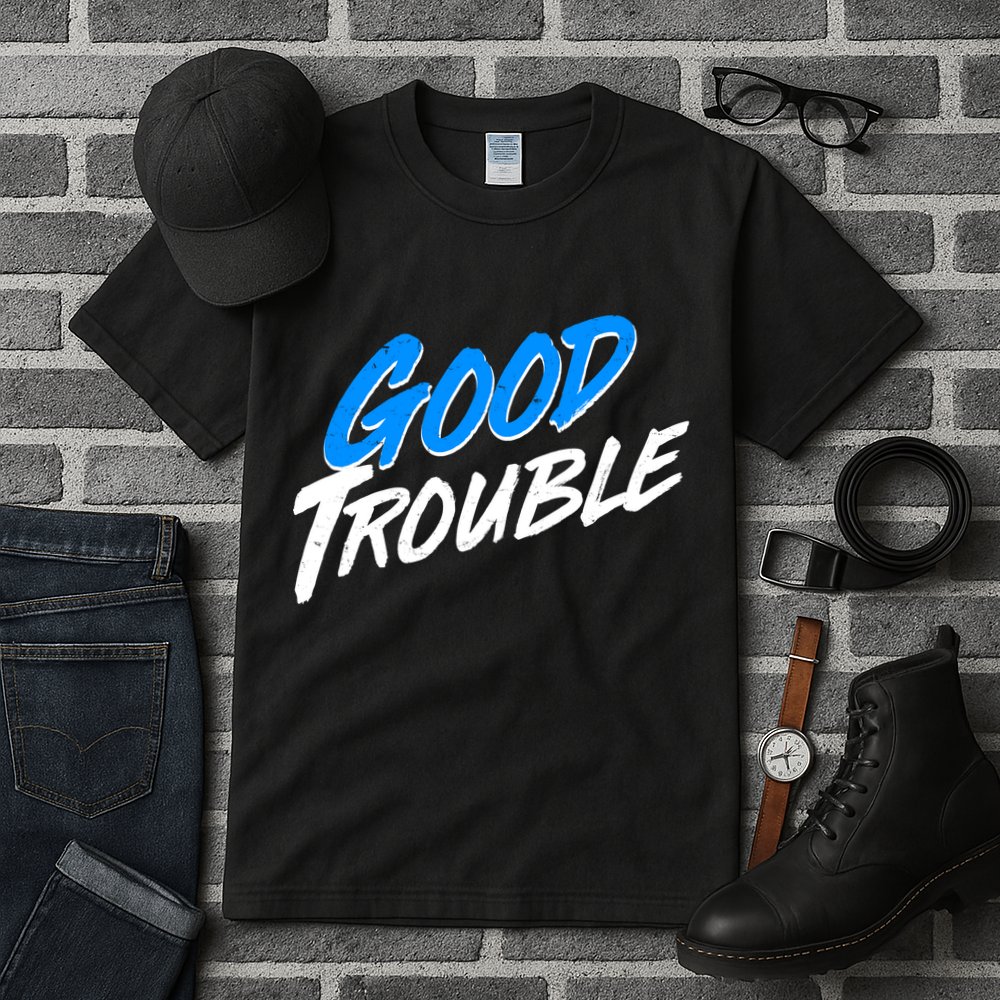 Good Trouble John Lewis Tribute Brush Stroke Tall T-Shirt