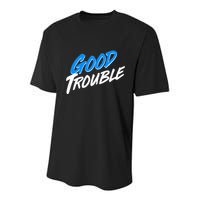 Good Trouble John Lewis Tribute Brush Stroke Youth Performance Sprint T-Shirt