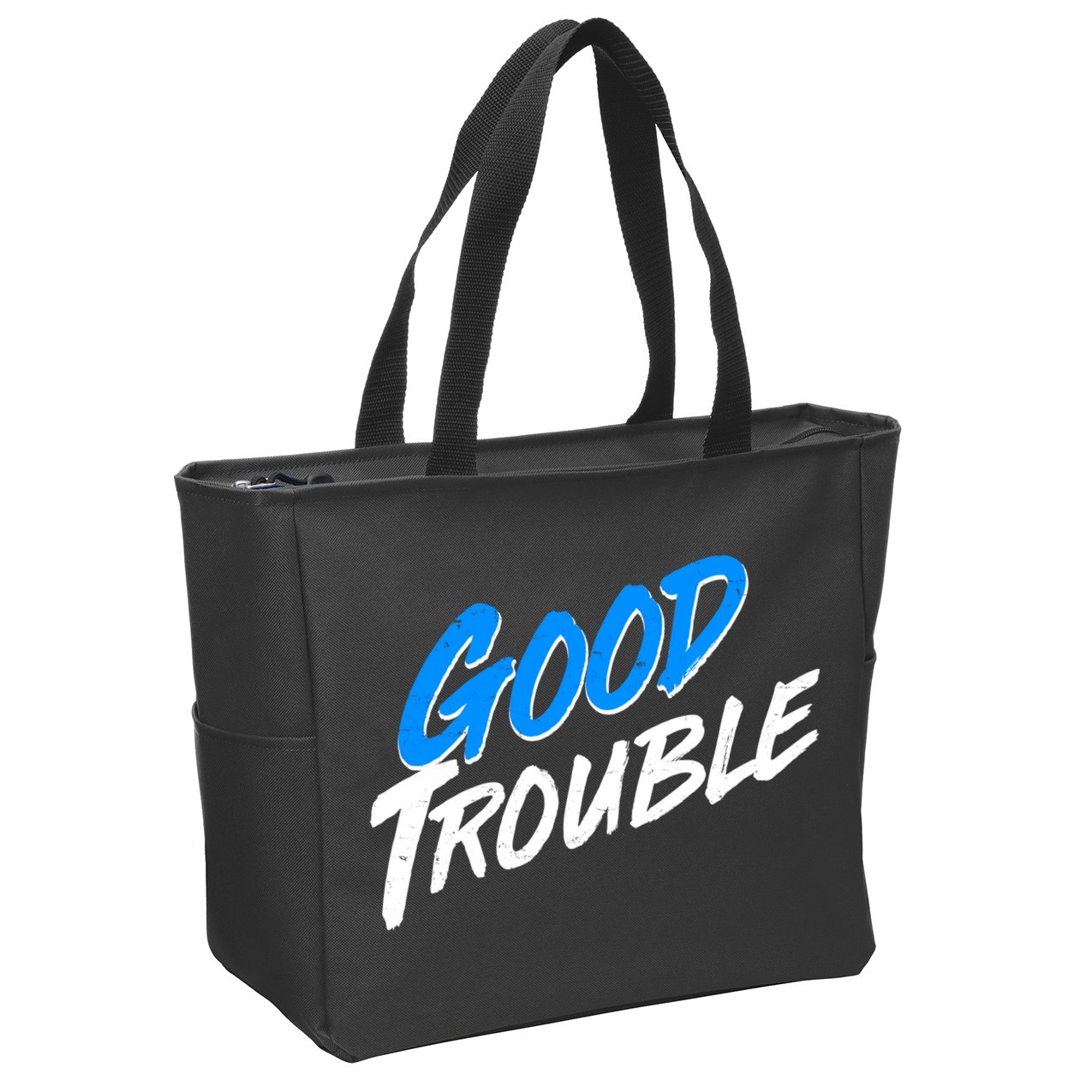 Good Trouble John Lewis Tribute Brush Stroke Zip Tote Bag