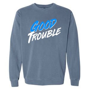 Good Trouble John Lewis Tribute Brush Stroke Garment-Dyed Sweatshirt